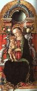 Carlo Crivelli Madonna and Child Enthroned with a Donor Spain oil painting reproduction